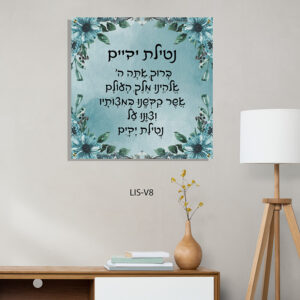 תמונה של ברכת נטילת ידיים טורקיז
