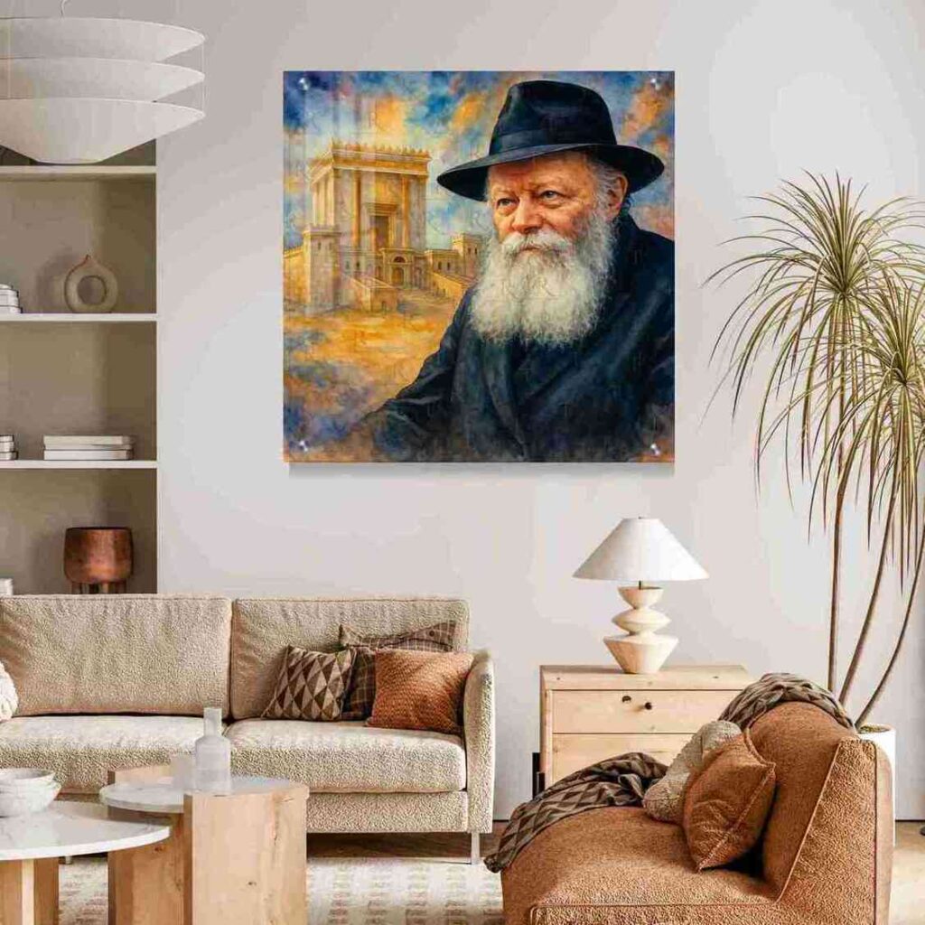 תמונת זכוכית של הרבי אבסטרקט