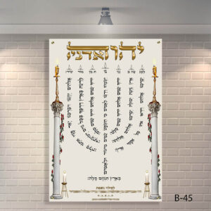 שלט לבית כנסת למנצח רקע שמנת