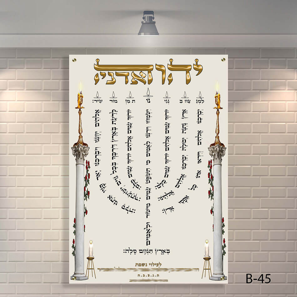 שלט לבית כנסת למנצח רקע שמנת